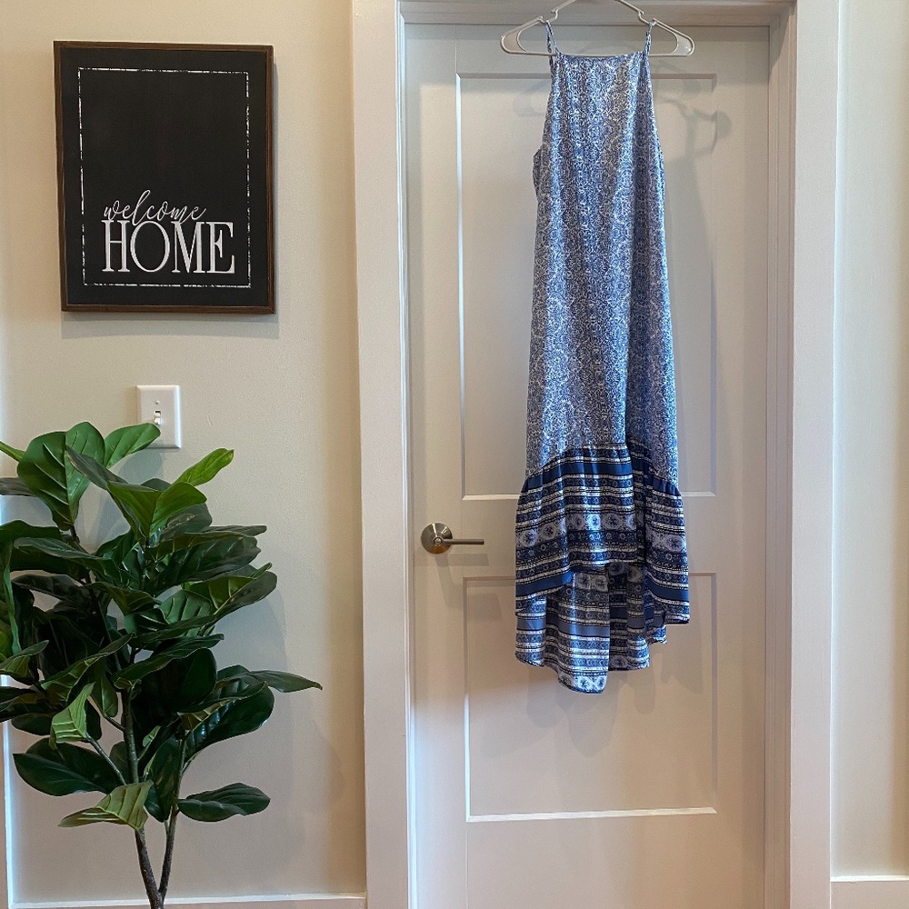 Knox Rose Light Blue Patterned Sundress